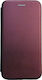 Forcell Elegance Carte Piele artificială Burgundy (Galaxy A21s)