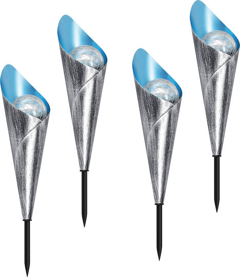 Navaris Set 4 Lămpi Solare de Grădină Torțe IP44 7.5cmx25.5cmcm