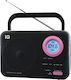 IQ PR-138 Portable Radio Electric / Battery Black/Pink