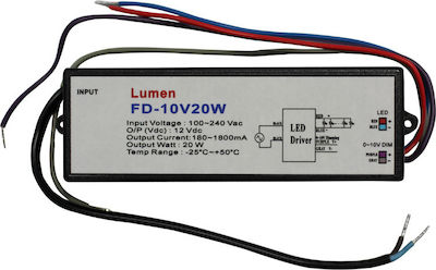 LED Stromversorgung Leistung 20W mit Ausgangsspannung 12V Adeleq