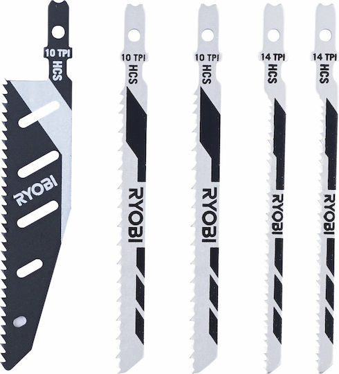Ryobi RAK05JSBFC Jig Saw Blade for Metal and Wood 5pcs 5132002697