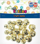 The Littlies Decorative Bell for DIY Crafts Gold 9x1.8cm.