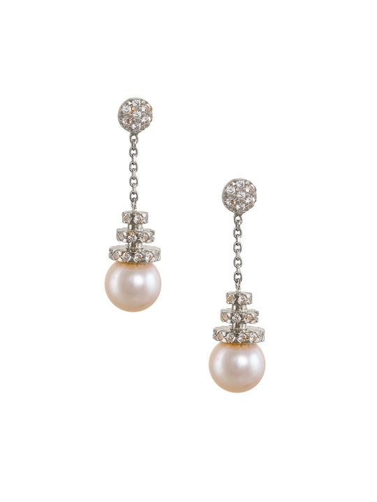 White gold earring 14K Pearl Elite