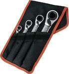 Bahco Set 4 Double Polygon Wrench Straight with Ratchet Mechanism