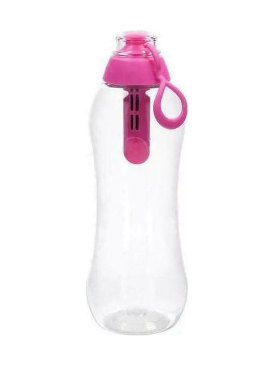 Lifegreen Dafi Πλαστικό Παγούρι με Φίλτρο 700ml Διάφανο/Ροζ