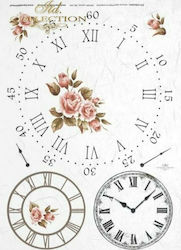 ITD Collection Ριζόχαρτο "Clocks 1" Ριζόχαρτο D...