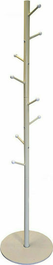 Sidirela Lime Cuiere de podea Metal Alb 8 poziții 40x40x173cm