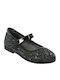 Kids Ballerinas Gioula 14 with Hoop & Loop Closure Black