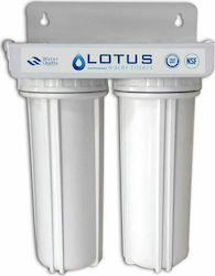 Water Quality Duo 1/4'' Water Filtration System Double Under Sink / Central Supply Micron 1/4''