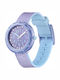 FlikFlak Ceas analogic pentru copii Shine Bright Lilaxus cu curea din cauciuc/plastic Violet