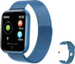 T80 Smartwatch με Παλμογράφο (Μπλε)