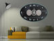 Ploumatos Wall Clock Mirror Silver 104x78cm