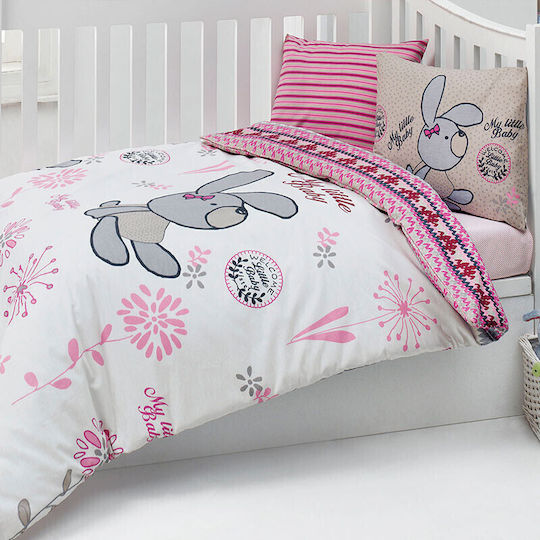 Homeline Baby Bettlaken Rosa 100x150cm Homeline Baby Bettlaken Rosa 100x150cm