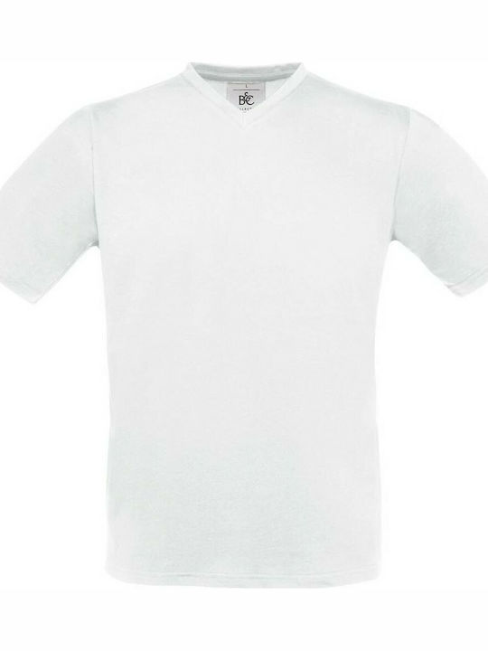 B&C Exact Men's Short Sleeve Promotional T-Shirt White