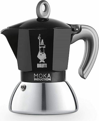 Bialetti Moka Induction 0006932 Stovetop Espresso Pot 2 Cups Negru