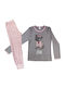 Minerva Kids' Pajamas Winter Gray Lazy Day