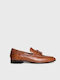 Damiani Men's Leather Loafers Tabac Brown