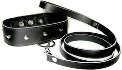 Sportsheets Leather Leash & Collar Collar in Black Color