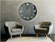 Ploumatos Wall Clock Mirror Silver Ø115cm