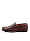 Damiani Men's Leather Moccasins Tabac Brown