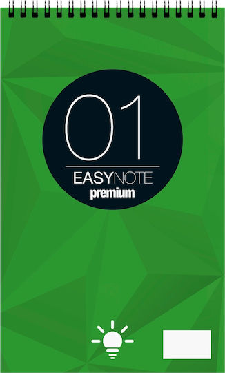 A&G Paper Easy Note 1 Notizblock Spirale 50 Blätter Geregelt Grün