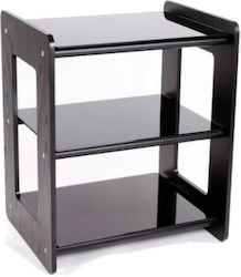 Custom Design Concept 300 Έπιπλο Hi-Fi Wood Black Ash/Black Glass 48.5x60x40cm