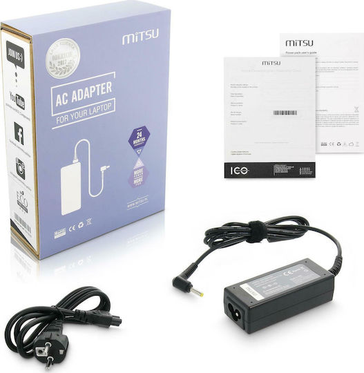 Mitsu Laptop Charger 45W 20V 2.25A for Lenovo with Detachable Power Cable