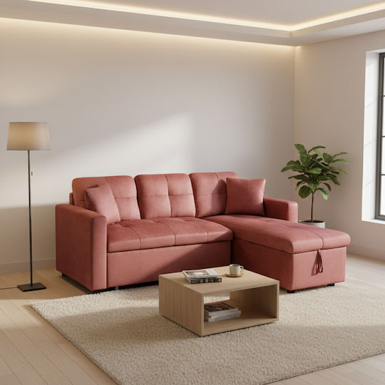 Wayne Ecke Sofa Sofa 224x147x85cm. Pink