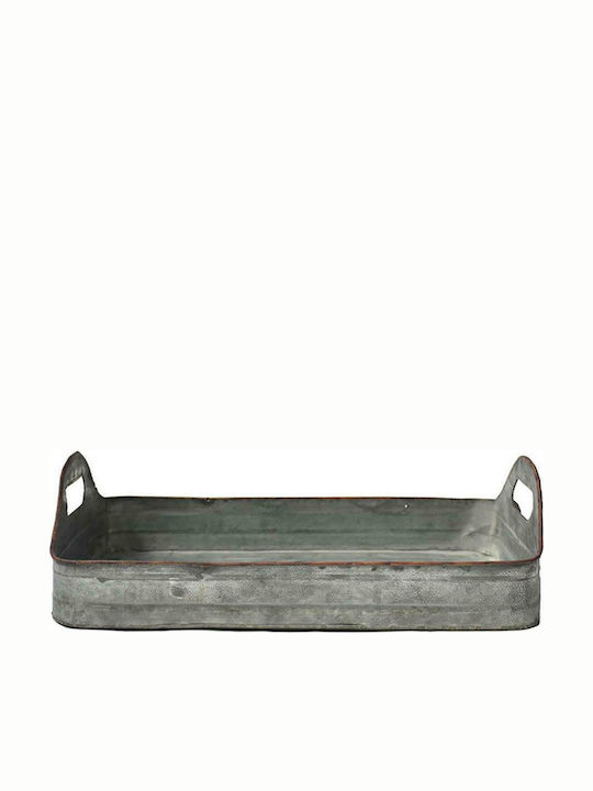 Atmosphera Tavă Decorativă Metalic Vintage Zinc Dreptunghiulară 49x29x7cm 1buc