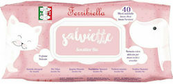 Ferribiella Sensitive Bio Dog Body Cleansing Wipes with Fragrance Alcohol Free Pink 23x12cm