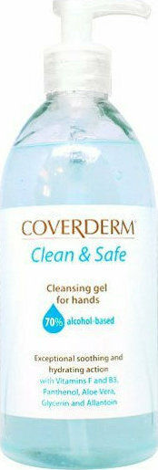 Coverderm Clean & Safe Αντισηπτικό Gel Χεριών με Αντλία 500ml Aloe Vera