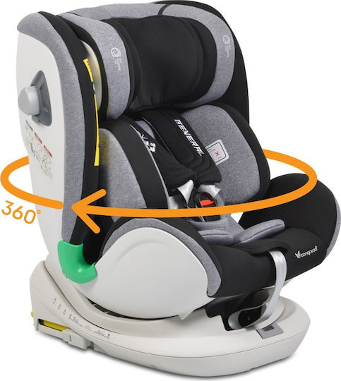 Cangaroo 0-1-2-3 Baby Car Seat i-Size with Isofix General Grey 0-36 kg