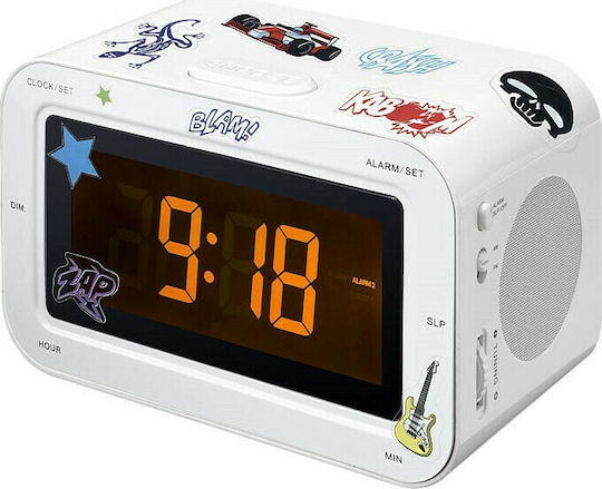 Bigben Interactive RR30 Stickers Ceas De Masă Digital Alb