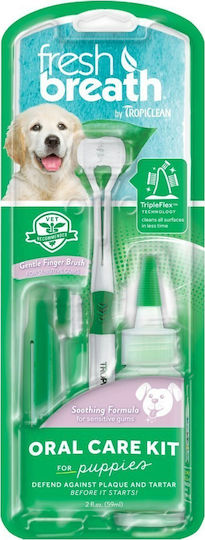 Tropiclean Fresh Breath Oral Care Kit Gel για Σκύλους κατά της Πέτρας & Πλάκας 59ml