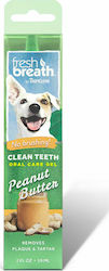 Tropiclean Fresh Breath Clean Teeth Oral Care Gel Dental Gel Dog against Bad Breath with Flavour Peanut Butter Peanut Butter 59ml 59gr 59ml