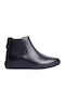 Clarks Tawnia Mid Δερμάτινα Γυναικεία Chelsea Μποτάκια Μαύρα