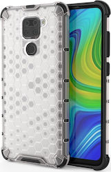 Hurtel Honeycomb Synthetic Back Cover Transparent (Redmi Note 9)