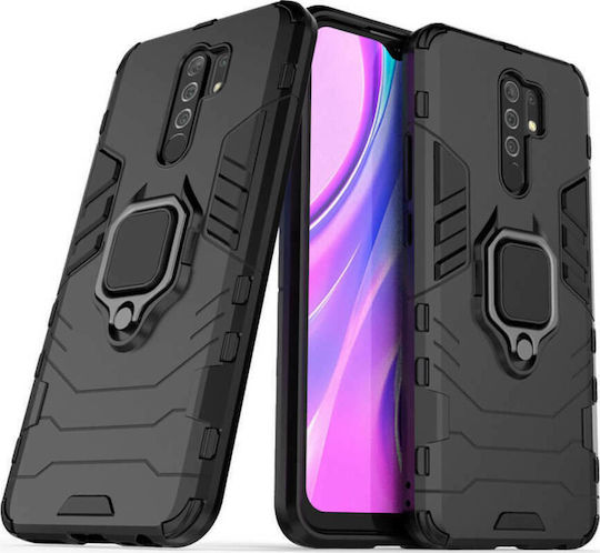 Ring Armor Back Cover Composite Μαύρο (Redmi 9)