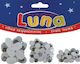 Luna Craft Wiggle Eyes Ματάκια Κινούμενα Στρoγγυλά 14x20mm 28τμχ Black 28pcs