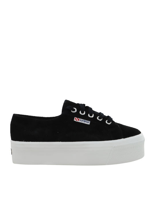 Superga Adidași Flatforms Pentru Femei Negri