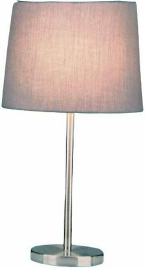 Grundig 51440 Πορτατίφ με Ροζ Καπέλο και Ασημί Βάση 40W 25x48cm Γκρι