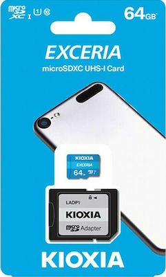 Kioxia EXCERIA microSDXC 64GB Class 10 U1 UHS-I με αντάπτορα