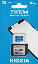 Kioxia EXCERIA microSDHC 16GB Class 10 U1 UHS-I with Adapter