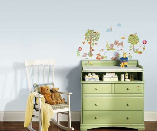 RoomMates Decor Детска стикерна за стена Стена Forest Animals 39бр