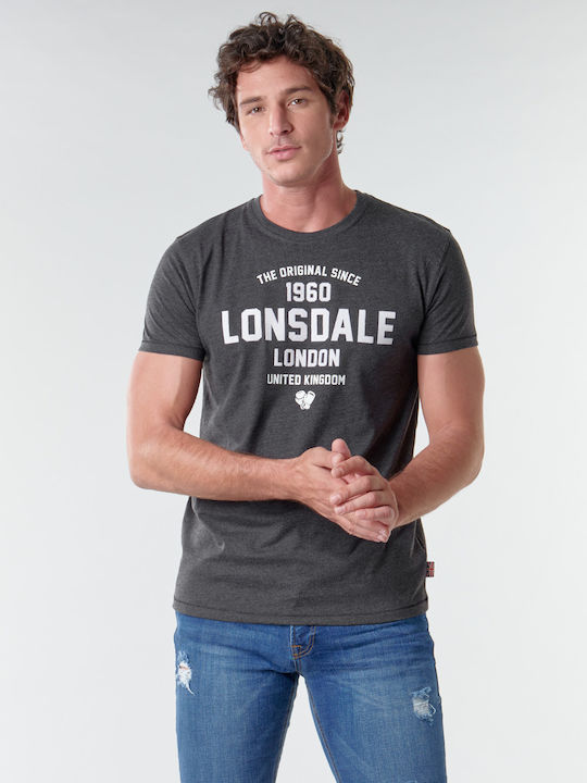 Lonsdale Rhydowen Herren T-Shirt Kurzarm Gray