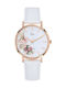 Go Girl Only Women's Watch with White Leather Strap