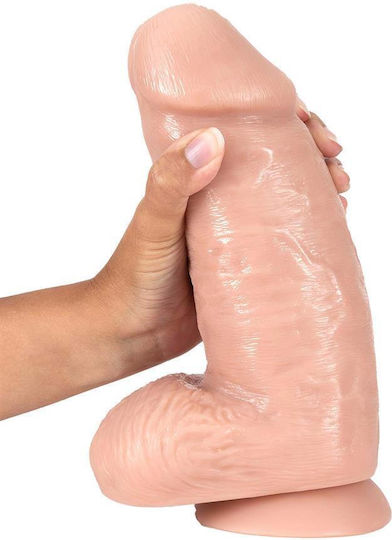 Dr. Skin Dr. Chubbs Ρεαλιστικό Dildo με Όρχεις και Βεντούζα Vanilla 25cm