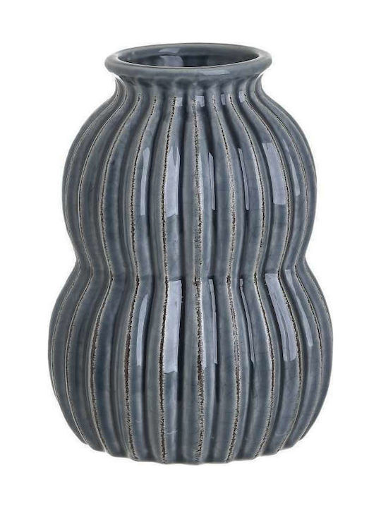 Inart Vază Decorativă Ceramică Gri 14x14x18cm 1buc