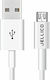Jellico Regular USB 2.0 to micro USB Cable Λευκό 1m (34.912.0801)