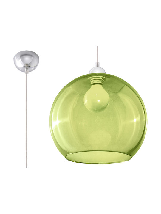 Sollux Ball Κρεμαστό Φωτιστικό Κλασικό Μονόφωτο Πράσινο